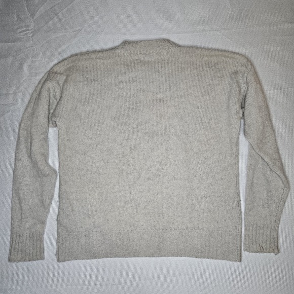 Skull Cashmere Sweater Womens Medium Gray With Beige Skull Wool Cashmere Blend - Picture 5 of 7